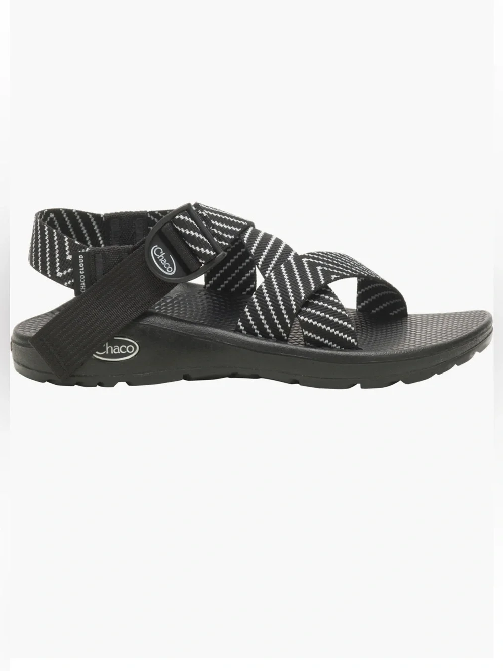 Chaco Black & White Striped Z-Style Sandal